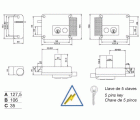 Cerradura FAC eléctrica de sobreponer con pulsador